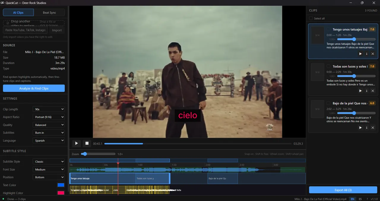 QuickCut screenshot