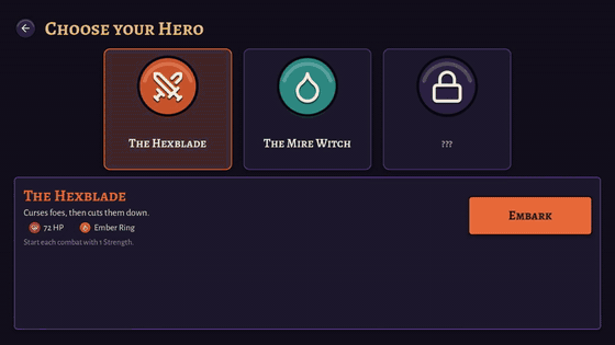 Hexbound Card Roguelite UI
